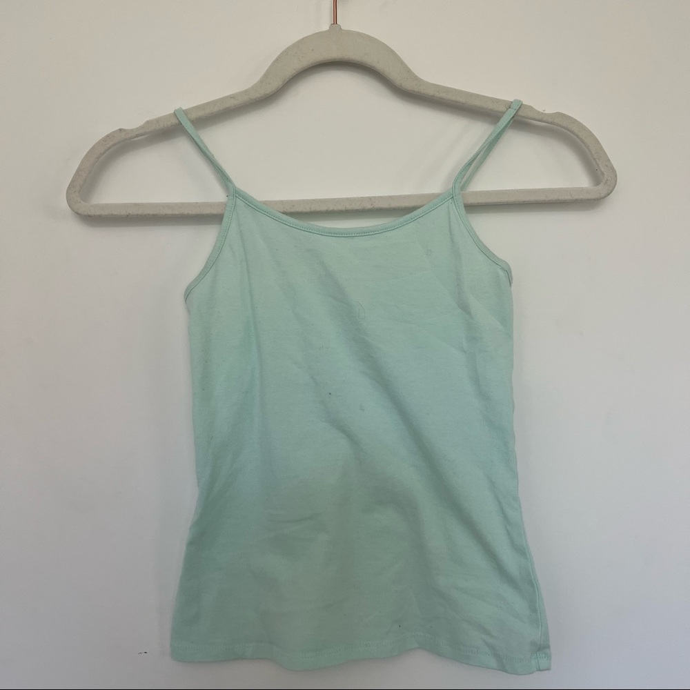 Girls Blue/Green Tank Top With Adjustable Straps